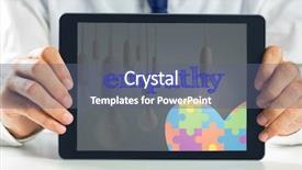  Presentation with autism awareness - Amazing slide deck having awareness heart against one bulb backdrop and a gray colored foreground