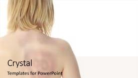  Presentation with concept - Slides consisting of awareness violence - abused woman concept isolated background and a lemonade colored foreground