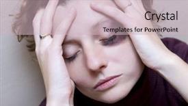  Presentation with aggression - Colorful slide deck enhanced with awareness violence - victim of aggression backdrop and a soft green colored foreground