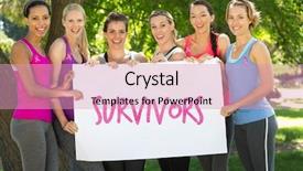  Presentation with breast cancer awareness month - PPT theme with awarness training - breast cancer awareness message background and a lemonade colored foreground