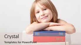  Presentation with training - Theme with awarness training - girl of six years background and a lemonade colored foreground