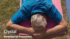 Presentation with stomach - PPT layouts with awarness training - high angle view of active background and a tawny brown colored foreground