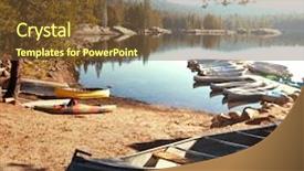  Presentation with nevada cannabis - Presentation theme consisting of away fishing - boat on lake in siera background and a  colored foreground