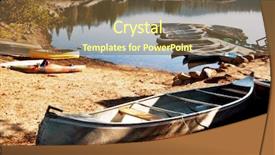  Presentation with nevada - Slides with away fishing - boat on lake in siera background and a  colored foreground