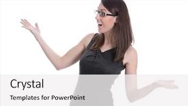  Presentation with manger - Amazing presentation design having away manger - young cheerful and happy business backdrop and a  colored foreground