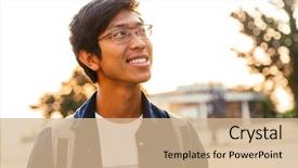  Presentation with cheerful - Slide deck featuring away while being in park background and a  colored foreground