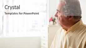  Presentation with audit nursing home - Presentation having away while relaxing at nursing background and a  colored foreground