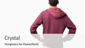  Presentation with body - Beautiful PPT theme featuring away with arms on body backdrop and a  colored foreground