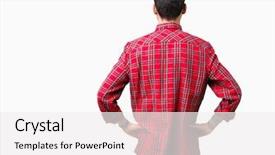  Presentation with glasses - Presentation theme having away with arms on body background and a  colored foreground