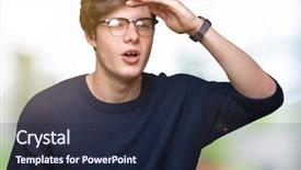  Presentation with far away - Slide set consisting of away with hand over head background and a  colored foreground