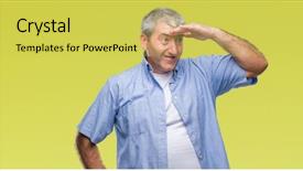  Presentation with isolated paw prints over white - Theme consisting of away with hand over head background and a  colored foreground