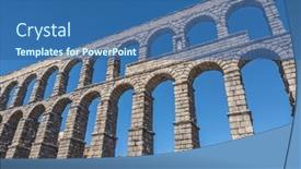  Presentation with legacy - Presentation design with awe-inspiring-roman-legacy-magnificent background and a ocean colored foreground