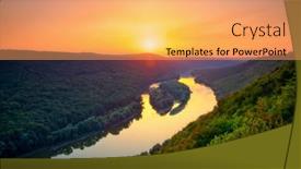  Presentation with earth eye - Presentation theme with awesome-bird-s-eye-view background and a yellow colored foreground