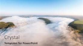  Presentation with earth eye - Presentation consisting of awesome-bird-s-eye-view background and a mint green colored foreground