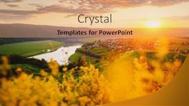  Presentation with awesome - Presentation theme featuring awesome-blooming-meadow-near background and a coral colored foreground