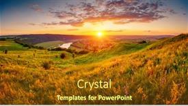  Presentation with awesome - Slide set with awesome-blooming-meadow-near background and a tawny brown colored foreground