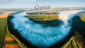  Presentation with earth eye - Presentation design with awesome-horseshoe-shaped-meander background and a light blue colored foreground