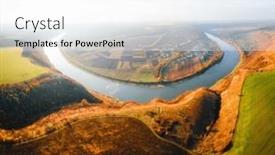  Presentation with earth eye - Slides consisting of awesome-horseshoe-shaped-meander background and a white colored foreground