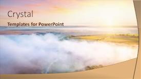  Presentation with country photo - Amazing slide set having awesome-misty-view-of-farmland backdrop and a lemonade colored foreground