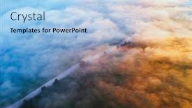  Presentation with light rays - Presentation design with awesome-misty-view background and a light blue colored foreground