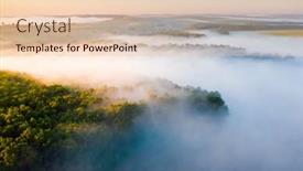  Presentation with light rays - Beautiful slide set featuring awesome-misty-view backdrop and a lemonade colored foreground