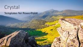  Presentation with awesome - Presentation theme consisting of awesome-mountain-landscape background and a light blue colored foreground