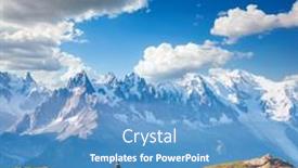  Presentation with mont blanc - Theme with awesome-view-of-the-famous background and a teal colored foreground