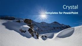  Presentation with awesome - Presentation theme having awesome-winter-landscape-with-spruces background and a ocean colored foreground