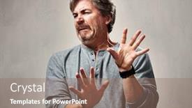  Presentation with spider man - Slide set featuring awful man expression background and a coral colored foreground