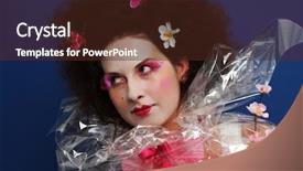  Presentation with beautiful floral border flower design - Presentation theme enhanced with awsome - beautiful lady with flower dress background and a tawny brown colored foreground