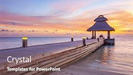  Presentation with sunset - Beautiful PPT layouts featuring awsome-vivid-sunset-over backdrop and a tawny brown colored foreground