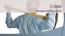  Presentation with miner - Cool new slide deck with who's carrying a pick backdrop and a light gray colored foreground