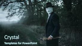  Presentation with serial killer - Theme featuring axe in forest bloody killer background and a tawny brown colored foreground