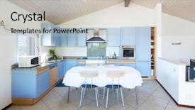  Presentation with nobody - PPT theme enhanced with axe wood - modern kitchen with table background and a light gray colored foreground