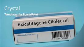  Presentation with cancer drug - Theme with axicabtagene-ciloleucel-chimeric-antigen-receptor background and a teal colored foreground