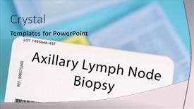  Presentation with lymphoma cancer - Presentation with axillary-lymph-node-biopsy background and a light blue colored foreground