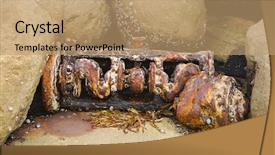  Presentation with engine - Cool new slides with axle shafts - engine block washed ashore backdrop and a coral colored foreground