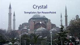  Presentation with ayasofya mosque - Presentation theme enhanced with jungle - green iguana iguana iguana resting background and a tawny brown colored foreground