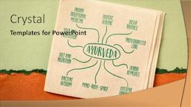  Presentation with traditional medicine medicine - PPT layouts enhanced with ayurveda-traditional-indian-medicine-system background and a blonde colored foreground