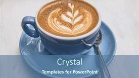  Presentation with cappuccino - Theme featuring ayurvedic-coffee-cappuccino-cup background and a ocean colored foreground
