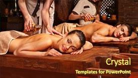  Presentation with ayurveda - Amazing theme having ayurvedic medicinal - couple having oil ayurveda spa backdrop and a tawny brown colored foreground