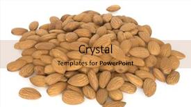  Presentation with almonds - Audience pleasing slides consisting of ayurvedic medicinal - pile of almonds isolated backdrop and a gold colored foreground