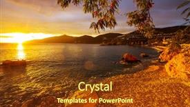  Presentation with sunset coast of the sea - Amazing slides having ayus - beautiful sea coast ay sunset backdrop and a  colored foreground