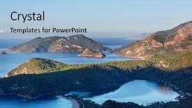  Presentation with sunset coast of the sea - Cool new theme with ayus - beautiful sea coast ay sunset backdrop and a light blue colored foreground