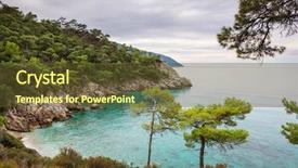  Presentation with coast - Theme featuring ayus - beautiful sea coast ay sunset background and a tawny brown colored foreground