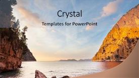  Presentation with coast - Audience pleasing PPT layouts consisting of ayus - beautiful sea coast ay sunset backdrop and a light blue colored foreground