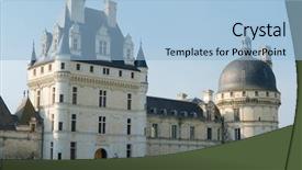  Presentation with castle - Colorful slides enhanced with ayus - valen ay castle loire valley backdrop and a light blue colored foreground