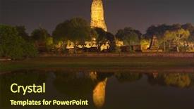  Presentation with thailand - Cool new slides with ayuthaya historical park thailand backdrop and a wine colored foreground