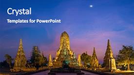  Presentation with ayutthaya - Cool new presentation theme with ayutthaya historical park thailand backdrop and a teal colored foreground