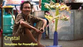  Presentation with beggar - Presentation theme having ayutthaya-thailand-mar-11 background and a tawny brown colored foreground